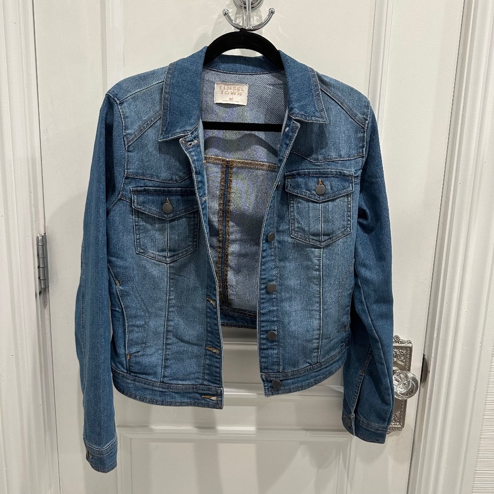 Denim Jacket in Medium Wash Blue